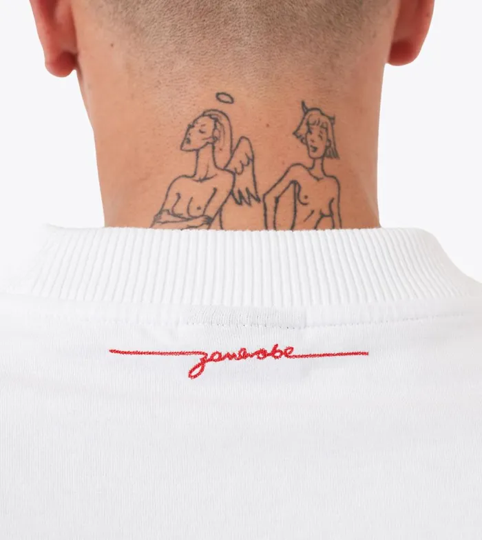 Zanerobe Tees and Tanks Men Cropped Lounge Tee White
